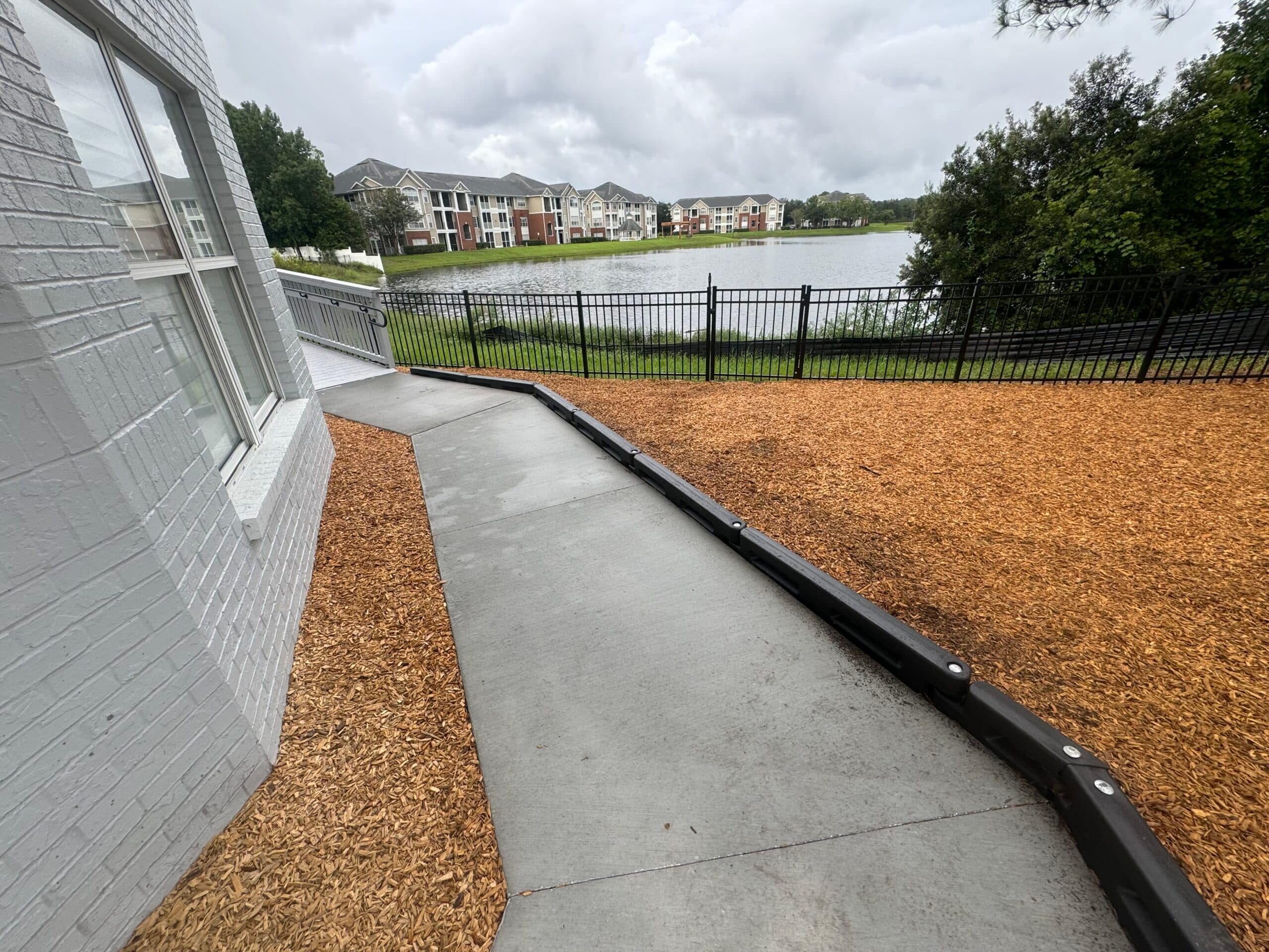 Stump grinding service removing an oak stump in Orange Park FL